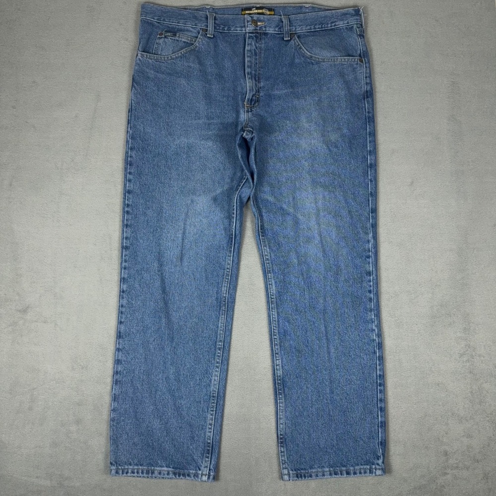 Lee Regular Fit Straight Leg Jeans Mens 40x30 Medium Wash Denim Cotton